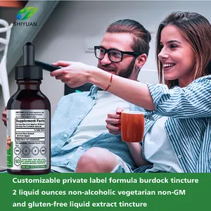 Oem Private Label Formulation Burdock Root Tincture Liquid Alcohol Free Vegetarian Non Transgenic And Gluten Free Liquid Extract