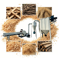 Broyeur et déchiqueteur de bois vertical automatique sans intermédiaire - Conception haute capacité et peu encombrante pour atelier d'usine d'encens CE