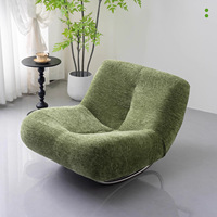 Fauteuil à bascule moderne Caterpillar, canapé individuel pliable en fer et bois massif, mobilier de maison pour la sieste des adultes, chambres et salons