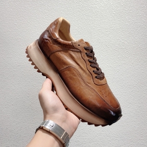 Mocassins en cuir de vachette de qualité supérieure, faits à la main, à bout fermé, à lacets, pour un usage décontracté, pour les mariages, les saisons estivales - Product Image 1