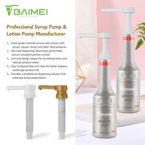 SY Reusable Plastic <b>Bottle</b> <b>Pump</b> Syrup <b>Dispenser</b> <b>Pump</b> for Cafe Coffee Flavor Syrup - Product Image 5