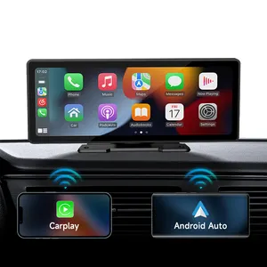 무선 Carplay 화면 안드로이드 자동 야간 투시경 자동차 dvr 10.26 인치 무선 공기 놀이 범용 멀티미디어 자동차 스테레오 스테레오