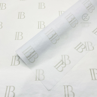 Papier d'emballage en tissu biodégradable personnalisé imprimé en feuille d'or de luxe 17 g/m² pour vêtements