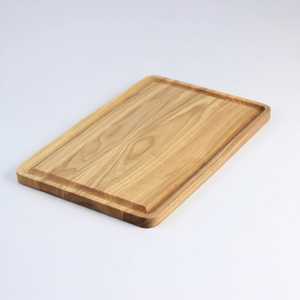 Planche de service rectangulaire en bois de frêne, bords biseautés, sans poignée, pour la restauration fine, OEM personnalisé, Vietnam - Product Image 1