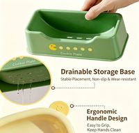 Ensemble de plats pliables populaires avec base de rangement en PP, réutilisables pour les restes alimentaires, fruits, noix, organisateur de repas domestique