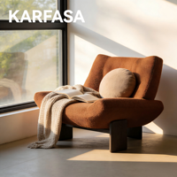 Fauteuil inclinable confortable en bois massif de luxe léger italien, fauteuil de salon, sensation haut de gamme