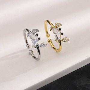 Anelli con Piccoli Granchi in Strass Luccicanti per Donne e Ragazze, Gioielli Unici e Carini a Forma di Animali Marini - Product Image 4