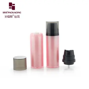 SRSA404-30ML 1oz Dusty Pink Colored Airless Pump Bottles Double Layers Luxury AS Plastic Bottle Inner White Black Pump