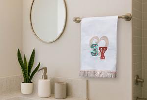 Serviette de toilette en lin 3Y Heart, serviette à main en lin naturel, tissu doux et absorbant, design minimaliste en forme de cœur, décoration de salle de bain à domicile - Product Image 3