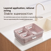 Panier de lavage multifonctionnel léger de haute qualité avec filtre superposé pour légumes et usage domestique