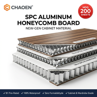 Panneau en nid d'abeille en aluminium SPC, imperméable, résistant au feu, écologique, léger, pour mur intérieur, armoire