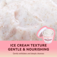Gommage corporel Wishgan, texture crème glacée, exfoliant doux, nourrissant, nettoyage en profondeur pour une peau radieuse et lisse