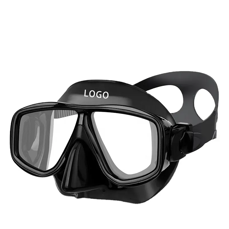 Özel Logo tüplü 2 Lens dalış maskesi büyük görüş şnorkel gözlük sualtı dalış maskesi düşük hacimli Spearfishing ücretsiz dalış maskesi