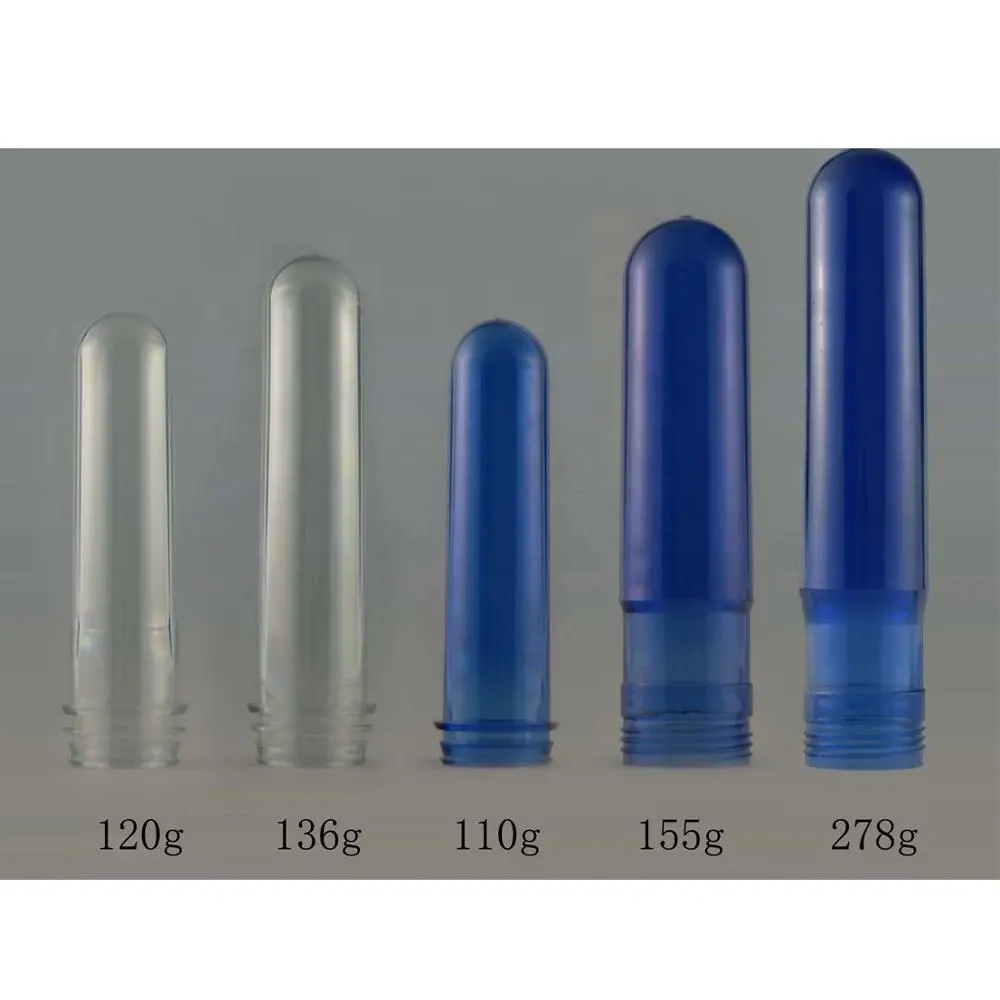 Garrafa de plástico PET Preform de diferentes cores e desenhos