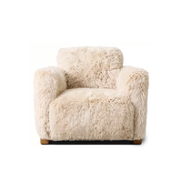 Fauteuil individuel de luxe, confortable et moelleux, pour salon, hôtel ou appartement, avec pieds en chêne massif, siège en forme de baril