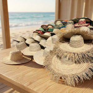 Handmade Natural Straw Hats Traditional Bamboo Craft Souvenir Beach Wear - Product Image 4