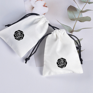 Wholesale Eco Friendly Promotion <b>Personalised</b> Custom Organic Cotton Jewelry <b>Gift</b> Pouch Canvas Drawstring <b>Bag</b> - Product Image 3