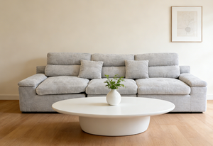 Divano Sezionale a L Grigio Chiaro Compresso, Imballato Sottovuoto, 3 Posti con Chaise Longue e Cuscini, Salvaspazio per Soggiorno - Product Image 3