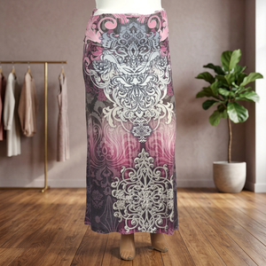 Faldas Maxi Casuales y Sexys con Estampado Floral para Mujer, Tallas Grandes, con Decoración de Flores, Venta al Por Mayor - Product Image 2