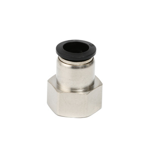 Conector Neumático de Conexión Rápida Pcf 8-02, Rosca Interna Recta, Recubierto de Cobre y Níquel, Pieza para Compresor de Aire - Product Image 2