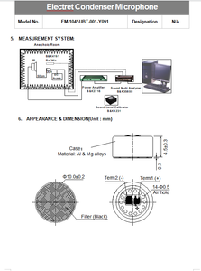 Một Chiều Electret Condenser Microphone 10 Mm OEM Condenser Microphone Nhà Sản Xuất Phụ Tùng Tiếng Ồn Hủy Bỏ Condenser <span class=keywords><strong>Mic</strong></span> - Product Image 2