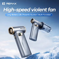 REMAX RS-SF29 Ventilador Portátil de Mano 3 en 1 de Alta Velocidad y Soplador de Aire Eléctrico Ajustable de 100 Velocidades y Aspiradora para PC y Coche