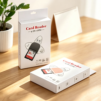 Adaptador USB 4 en 1 Portátil con Lector de Tarjetas, Universal para Tarjetas de Memoria SD y TF, para iPhone, Tablet, Cámara, Laptop, PC, Transferencia desde Escritorio