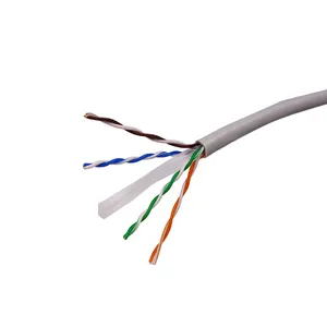 Kabel LAN RJ45 Anatel RoHs CE, Kabel SFTP Dalam Ruangan Luar CCA BC Ethernet Massal CAT6 Logo Kustom