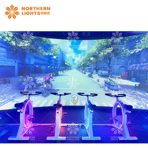 Bicicleta 2024 AR Juegos de carreras de bicicletas dinámicos Proyección interactiva Keep Fit Juego deportivo saludable para entretenimiento