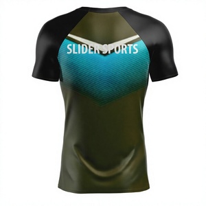 Vêtement d'arts martiaux en gros, Rashguard à manches courtes personnalisé avec logo, compression, pêche, boxe, No Gi BJJ MMA Surf Jiu Jitsu - Product Image 2