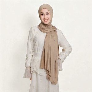 High Stretch Liquid <b>Jersey</b> <b>Hijab</b> Breathable Silky Solid Color Liquid <b>Jersey</b> Long Scarf Soft Women <b>Jersey</b> Liquide <b>Hijab</b> - Product Image 1