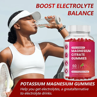 Gummies de citrate de magnésium, 60 unités, saveur framboise naturelle, force accrue, supplément quotidien pour adultes, vente en gros