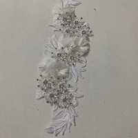 Tissu personnalisé 3D fait à la main patchs Rose dentelle appliques strass mode coudre brodé fleur décor pour robes de mariée