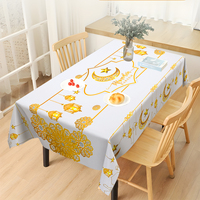 Nappe en polyester pour l'Aïd Moubarak 2026, couvre-table jetable islamique pour le Ramadan, cadeau de l'Aïd al-Adha, décoration de table islamique, livraison directe