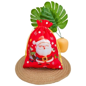 <b>Christmas</b> Pattern Printed Holiday Party <b>Gift</b> Wrapping Drawstring <b>Gift</b> <b>Bag</b> - Product Image 5