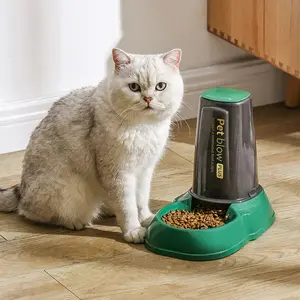 2023 nuovo arrivo Gravity Pet Food Feeder verde scuro Pet 3L alimentatore automatico per Cat Dog Food Storage Pet Travel Supply Feeder