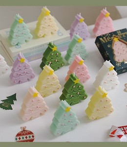 クリスマス香りキャンドルクリスマスツリー型キャンドルデコレーションクリスマスフェスティバルギフトホームリビングルームデコレーションキャンドル - Product Image 2