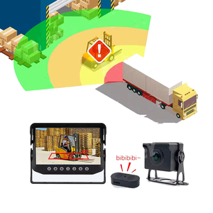 Monitor Impermeabile da 7 Pollici con Schermo in Metallo, <span class=keywords><strong>Radar</strong></span> di Retromarcia per Camion, Sistema Anti-Collisione a 24GHz con Grado di Protezione IP67 per Pioggia/Neve - Product Image 1