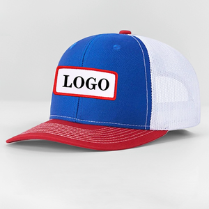 Gorras de béisbol trucker de algodón ajustadas para exteriores con logotipo personalizado, parche bordado de 6 paneles, malla y visera ligeramente curvada Ri 112 - Product Image 1