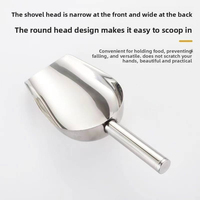 Spatule Commerciale en Acier Inoxydable Épaissi pour Salons de Thé, Petite Taille, Antidérapante et Résistante à la Chaleur