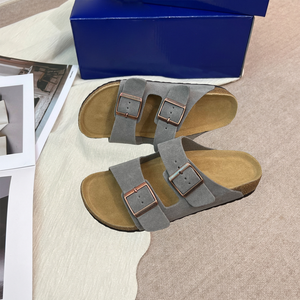 Sandalias de Corcho con Punta Abierta, Cómodas y Ajustables con Doble Hebilla, Plantilla de Gamuza Suave y Soporte para el Arco - Product Image 5