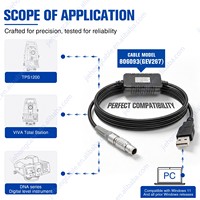 Câble de données USB 5 broches Leic GEV267 806093 pour connexion ordinateur station totale TC402 TC802 TS09 TS06