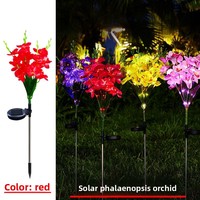 Lampe solaire à piquer pour jardin, LED IP65, guirlande lumineuse en forme de fleur artificielle, fil de cuivre, certifiée RoHS, contrôle inductif pour pelouse