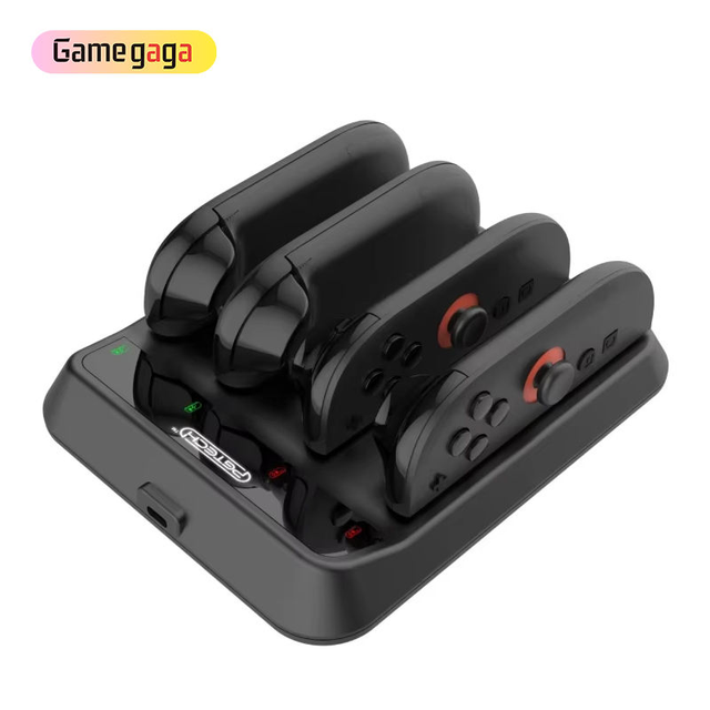 S GP-371 Charging Dock 4 in 1 Magnetic Controller Charger Stand Station for Switch 2 J-CON Gamepad Charger Station for NS2