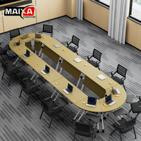 Bureau d'étude moderne pliable et mobile avec chaises, ensemble de table pliante pour 6 personnes, idéal pour les réunions, la formation et les conférences