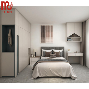 Giường ngủ đôi bằng gỗ tự nhiên, tích hợp ngăn chứa đồ, giường cỡ King, nội thất phòng ngủ, đồ nội thất tiết kiệm không gian cho căn hộ nhỏ - Product Image 2