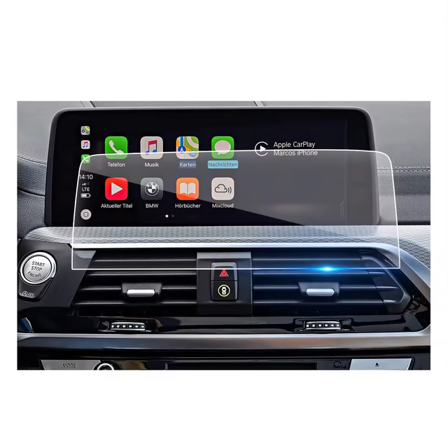 9H Grade AAA Tempered Glass Screen Protector for BMW Car GPS Navigation Display Anti-Explosion 2.5D Radian 92% Transparency