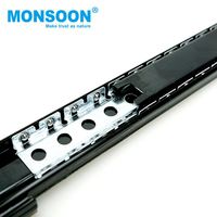 Glissières de tiroir de cuisine télescopiques robustes en fer, 22 pouces, 45 mm, à extension complète, avec roulement à billes hydraulique et fermeture amortie