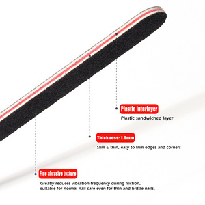 1 <strong>PC</strong> 100/180 Grit Black EVA Dual Sided Nail File, Manicure Buffing Strip, Professional Nail Shaping Sanding Buffer for Home Use - Product Image 2