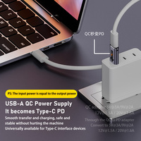Adaptor QC 4.0 USB 3.1 ke PD Tipe-C, Adaptor USB-A ke USB-C Female dengan Output DC dan Proteksi Sirkuit Pendek untuk Laptop & Kamera